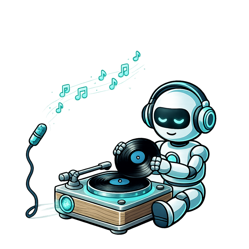 Lazy AI DJ robot